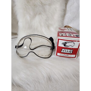 Vintage 60s Paulson Bubble Goggle Clear Lens Orig.Box Moto Racing NOS